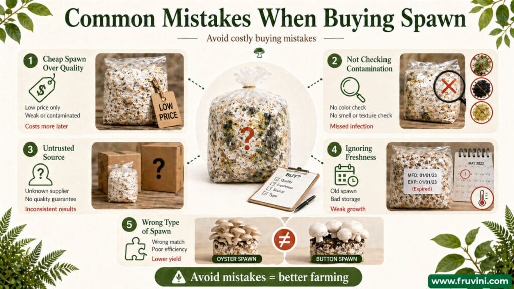 avoid mushroom spawn buying mistakes