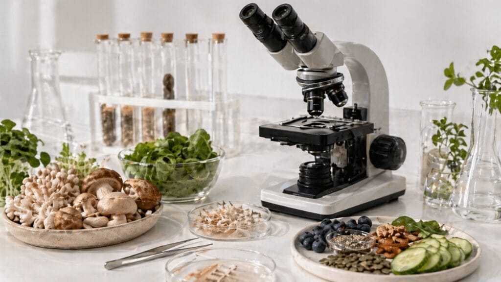 mushroom nutrition study laboratory analysis