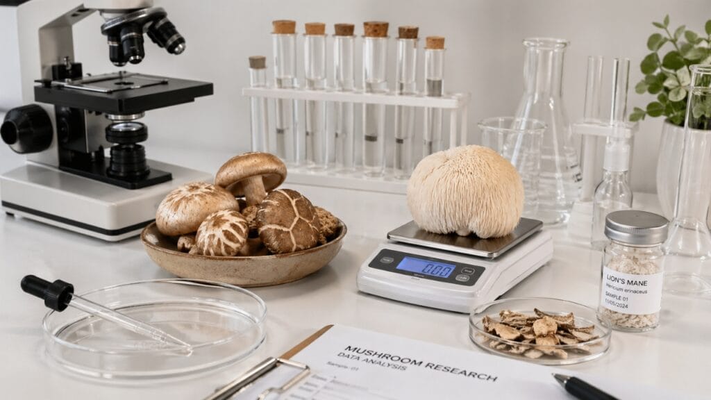 scientific research on mushroom powder benefits