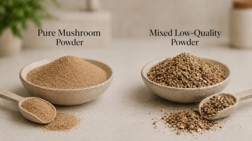 pure mushroom powder without additives