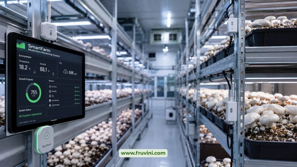 IoT in mushroom farming with SmartFarm automation technology