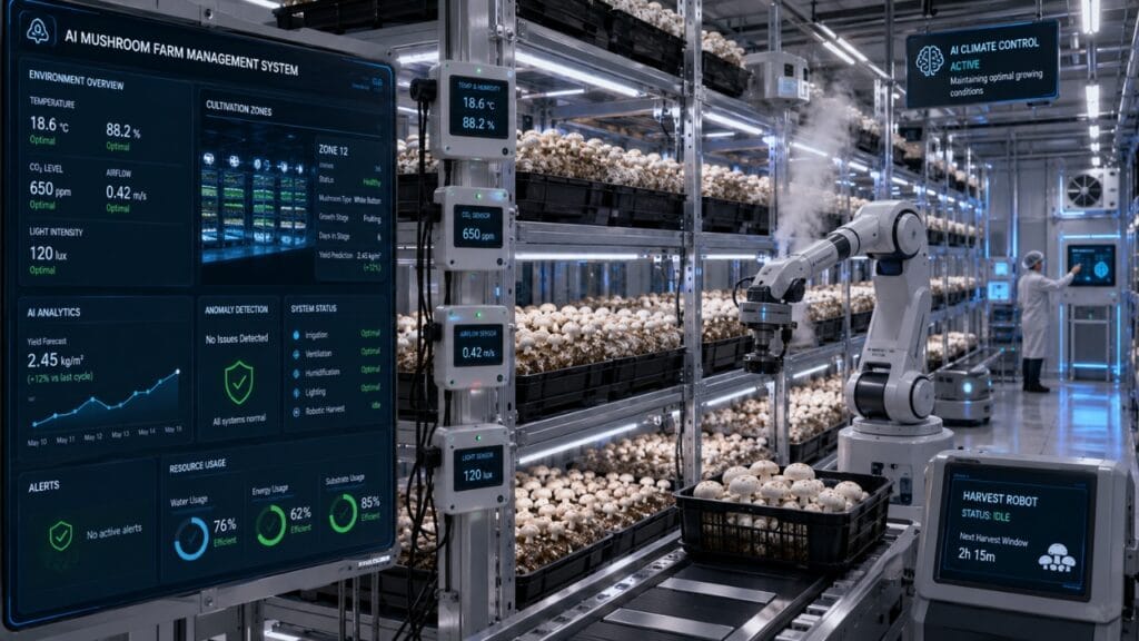 future smart mushroom farming with advanced automation