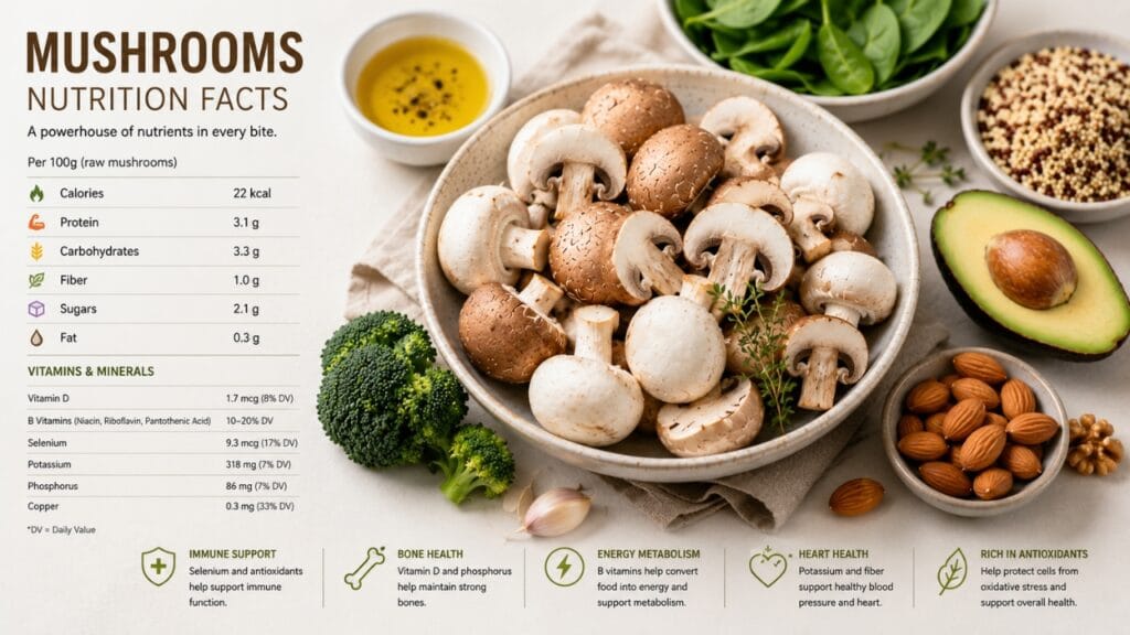 Mushrooms Nutrition Facts