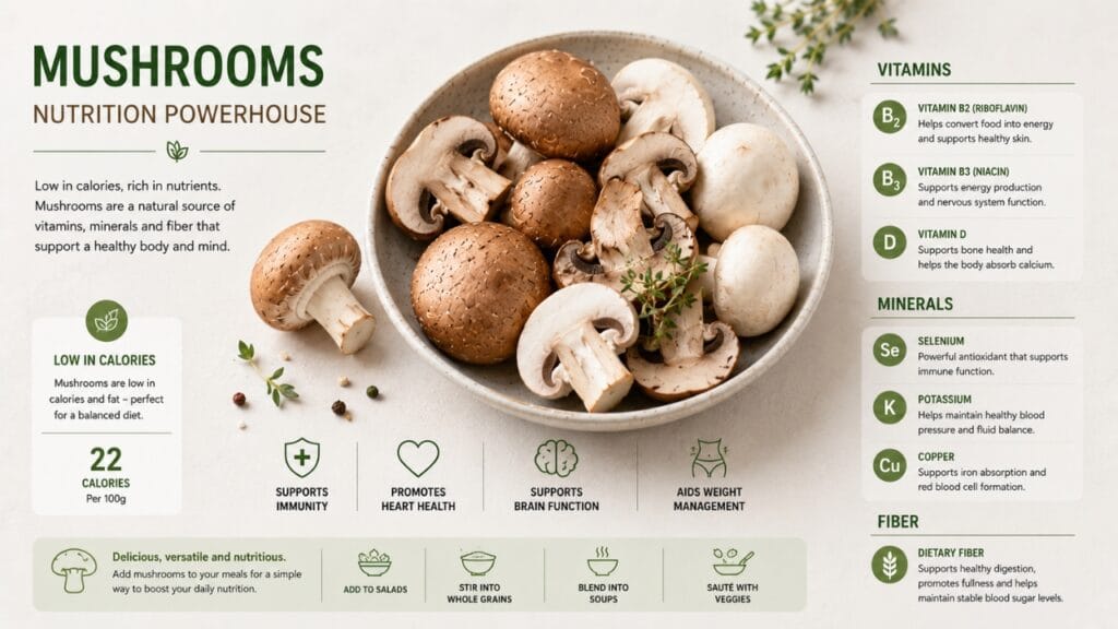 Mushrooms: a healthy nutrition powerhouse