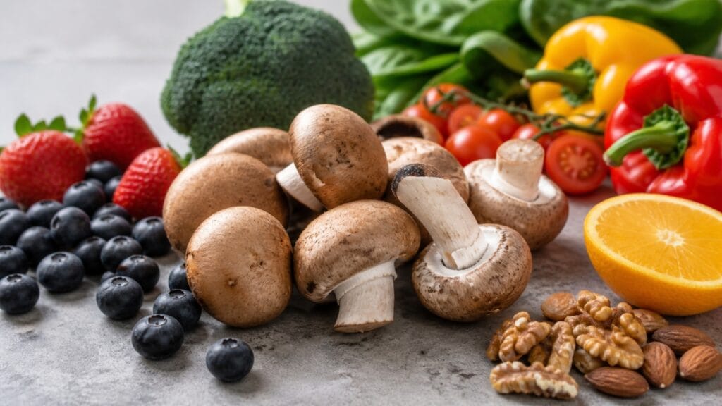 mushrooms rich in antioxidants for overall health