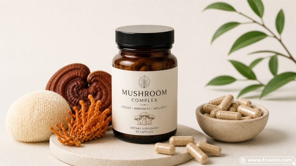 medicinal mushroom capsules supplement usage