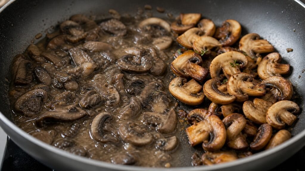 overcooked mushrooms soft and soggy texture