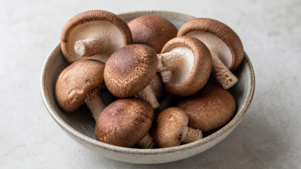 fresh shiitake mushrooms for cooking
