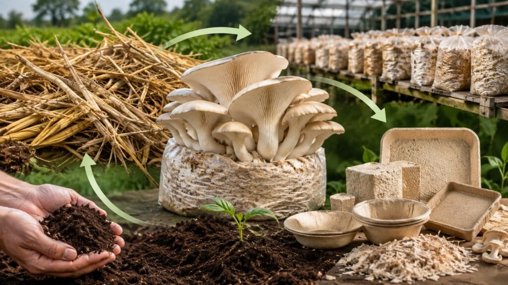 Mushroom-Based Circular Economy: How Mushrooms Turn Waste into Value